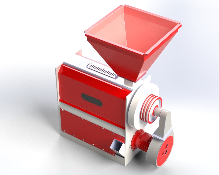SM-18 Pro Rice Polisher with motorized blower